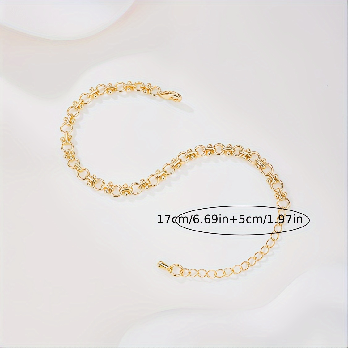 Women's 18K Gold Plated Geometric Woven Whip Bracelet